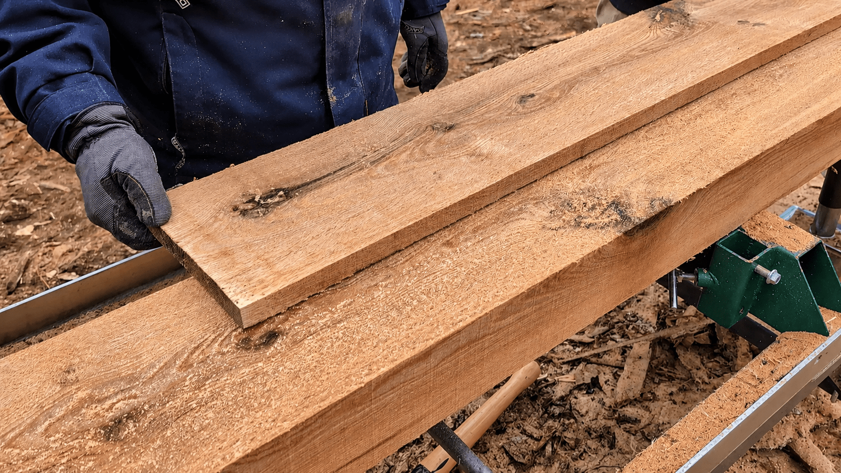 Freshly milled lumber at The North River